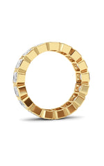 Load image into Gallery viewer, 4.25CTW Emerald Shaped Lab Grown Diamond (F/VS) Eternity Band Ring in 14K Gold
