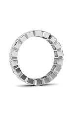Load image into Gallery viewer, 4.5CTW Emerald Shaped Lab Grown Diamond (F/VS) Eternity Band Ring in 14K Gold

