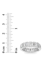 Load image into Gallery viewer, 4.5CTW Emerald Shaped Lab Grown Diamond (F/VS) Eternity Band Ring in 14K Gold
