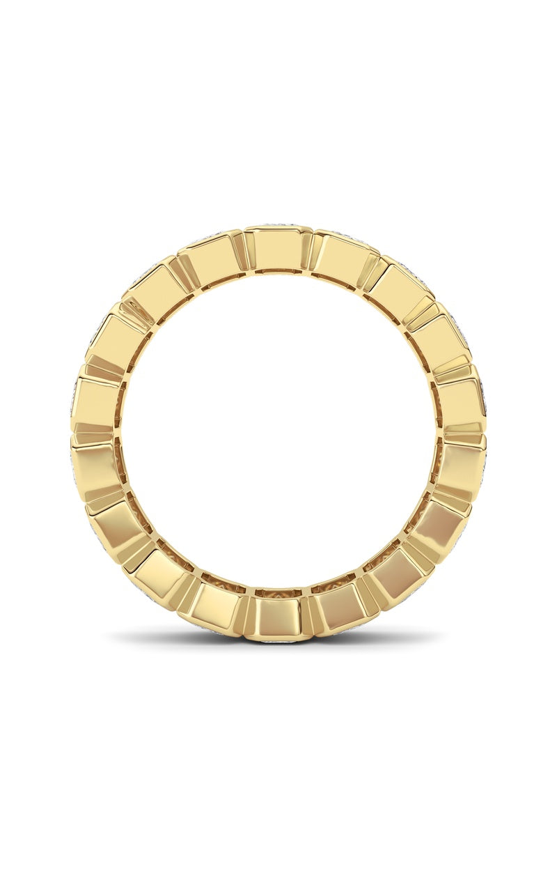 4.5CTW Emerald Shaped Lab Grown Diamond (F/VS) Eternity Band Ring in 14K Gold