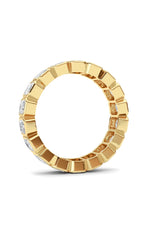 Load image into Gallery viewer, 4.5CTW Emerald Shaped Lab Grown Diamond (F/VS) Eternity Band Ring in 14K Gold
