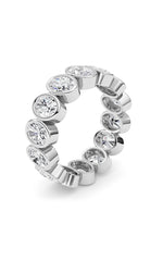 Load image into Gallery viewer, 3.5CTW Oval Shaped Lab Grown Diamond (F/VS) Eternity Band Ring in 14K Gold
