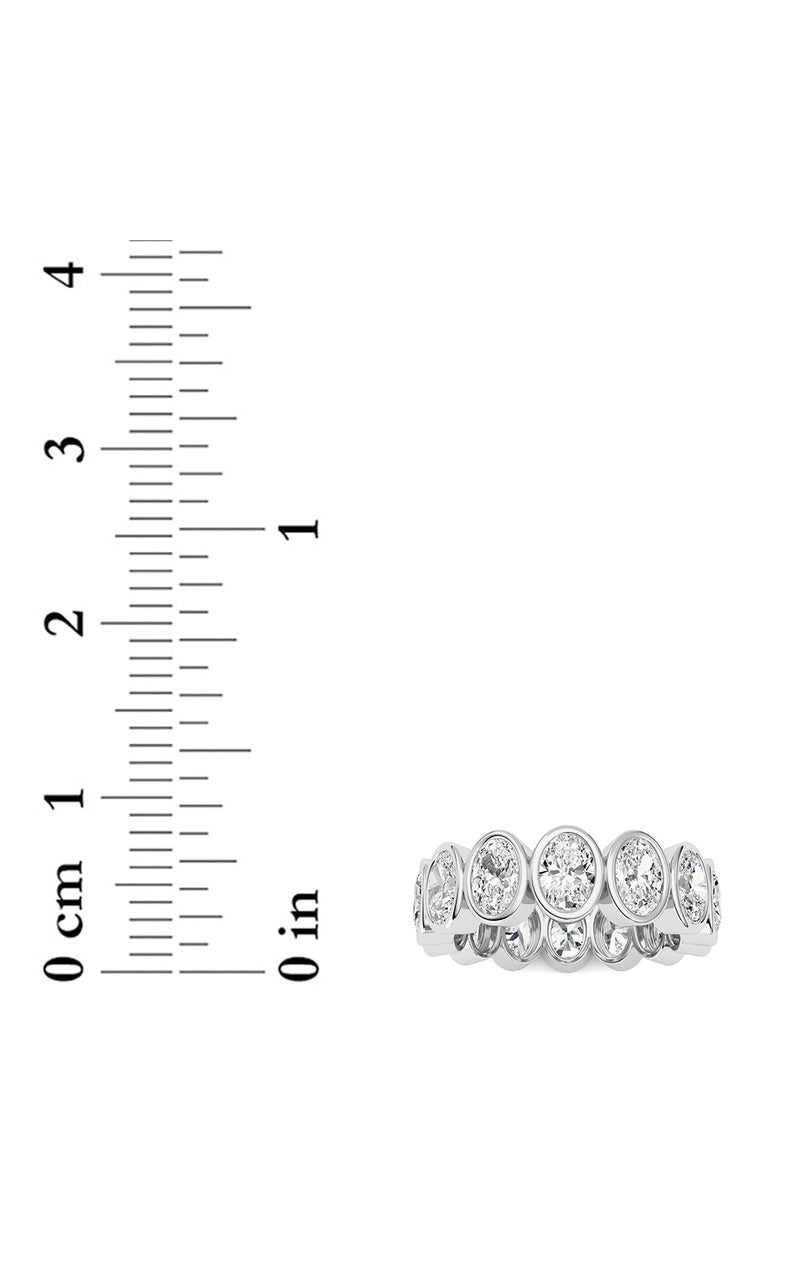 3.5CTW Oval Shaped Lab Grown Diamond (F/VS) Eternity Band Ring in 14K Gold
