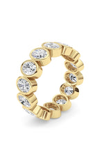 Load image into Gallery viewer, 3.5CTW Oval Shaped Lab Grown Diamond (F/VS) Eternity Band Ring in 14K Gold
