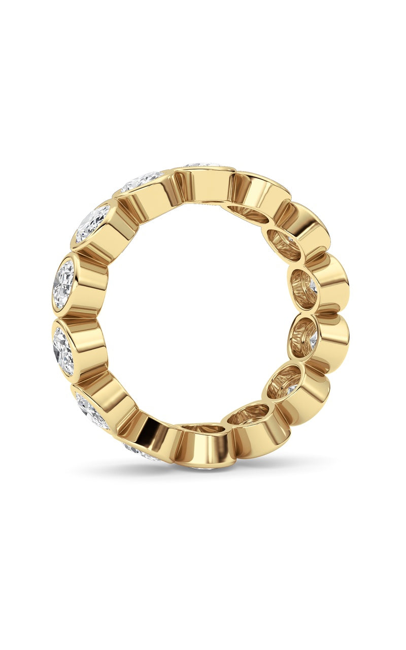 3.5CTW Oval Shaped Lab Grown Diamond (F/VS) Eternity Band Ring in 14K Gold