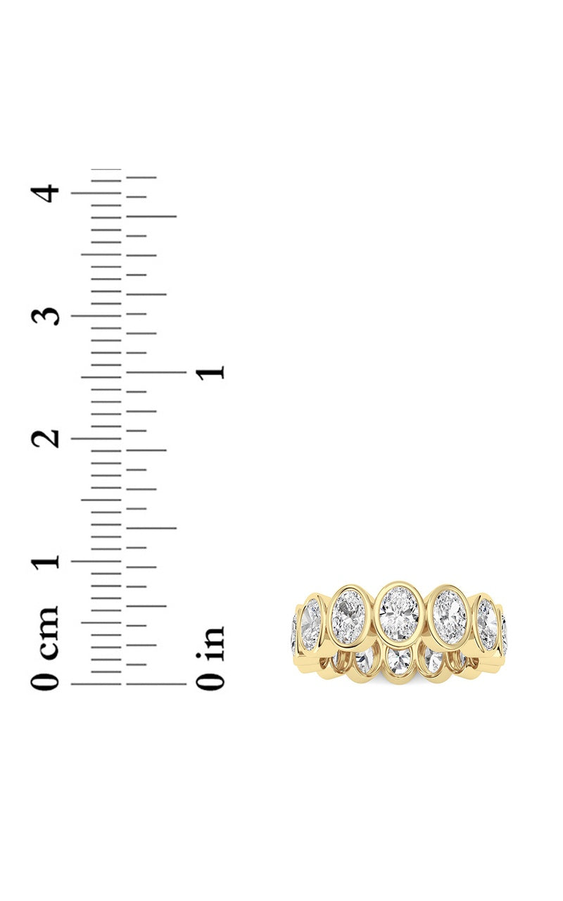 3.5CTW Oval Shaped Lab Grown Diamond (F/VS) Eternity Band Ring in 14K Gold