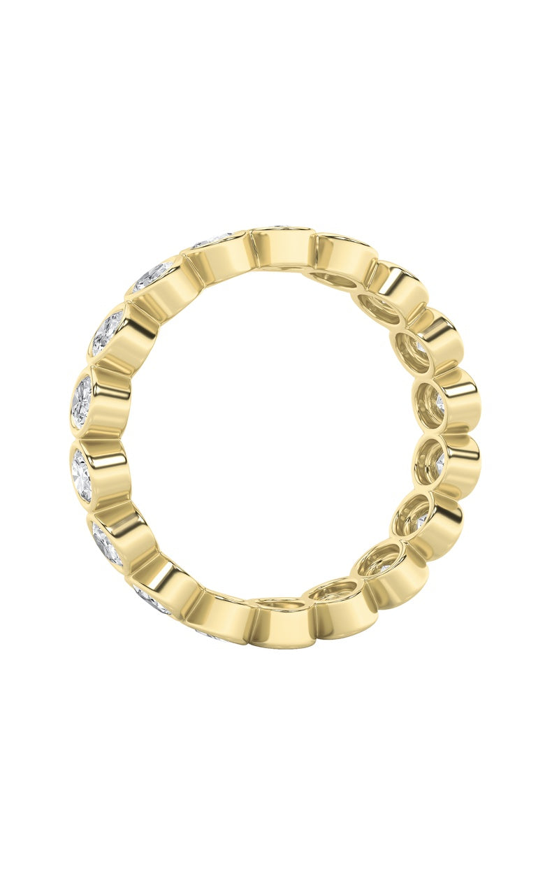 3.75CTW Oval Shaped Lab Grown Diamond (F/VS) Eternity Band Ring in 14K Gold
