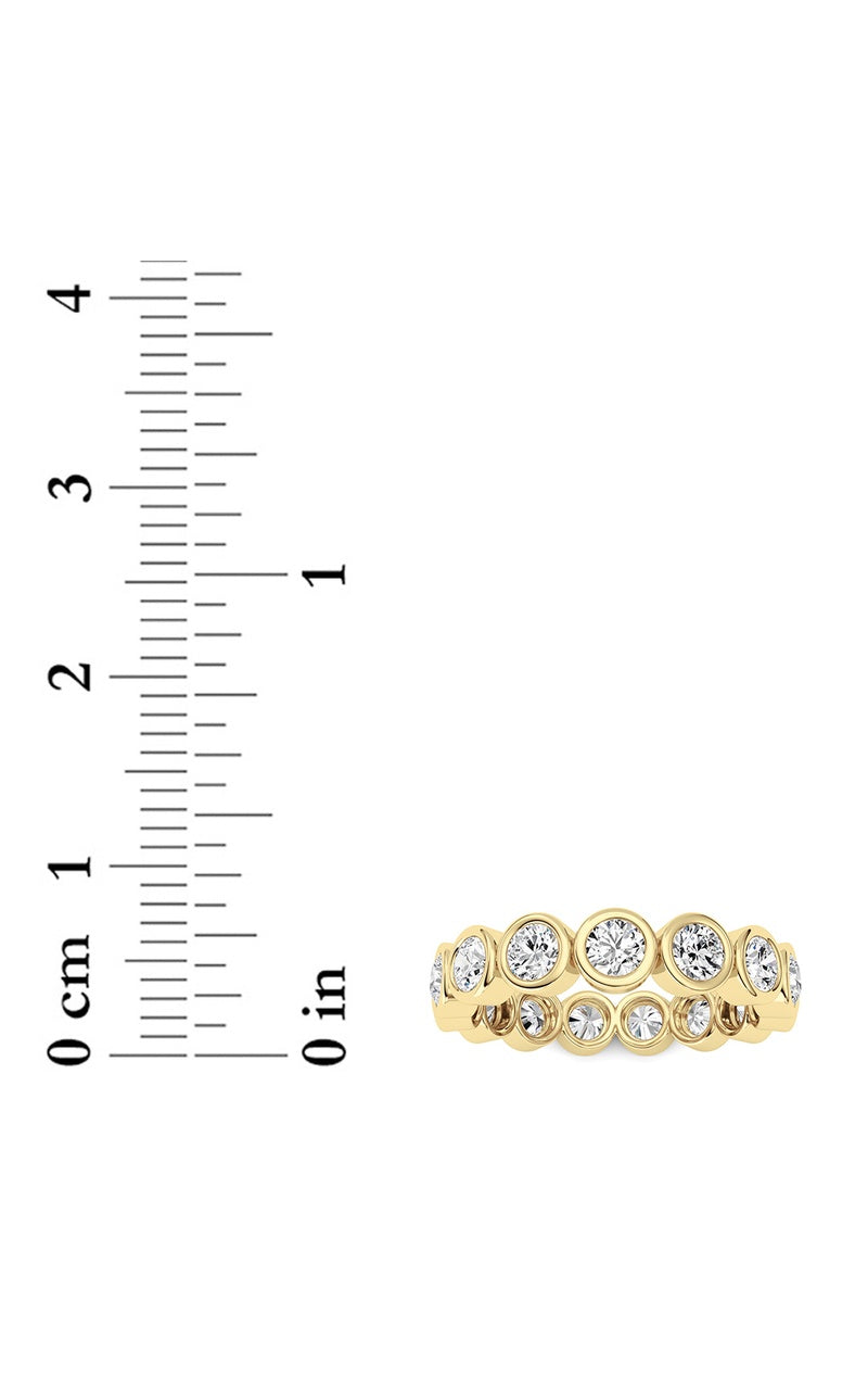 3.8CTW Round Shaped Lab Grown Diamond (F/VS) Eternity Band Ring in 14K Gold