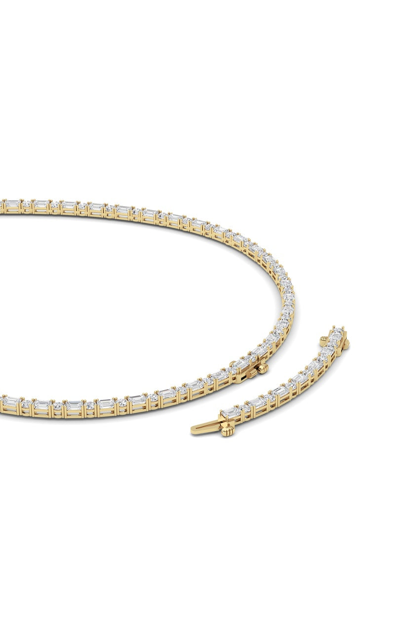 28CTW Mix Shaped Lab Grown Diamond Necklace in 14K Gold (F/VS)