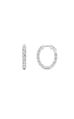 Load image into Gallery viewer, 2CTW Round Shaped Lab Grown Diamond (F/VS) Inside Out Hoop Earrings in 14K Gold
