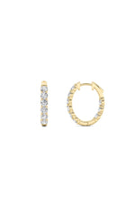 Load image into Gallery viewer, 2CTW Round Shaped Lab Grown Diamond (F/VS) Inside Out Hoop Earrings in 14K Gold
