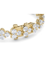 Load image into Gallery viewer, 13CTW Round Shaped Lab Grown Diamond (F/VS) Cluster Bracelet in 14K Gold
