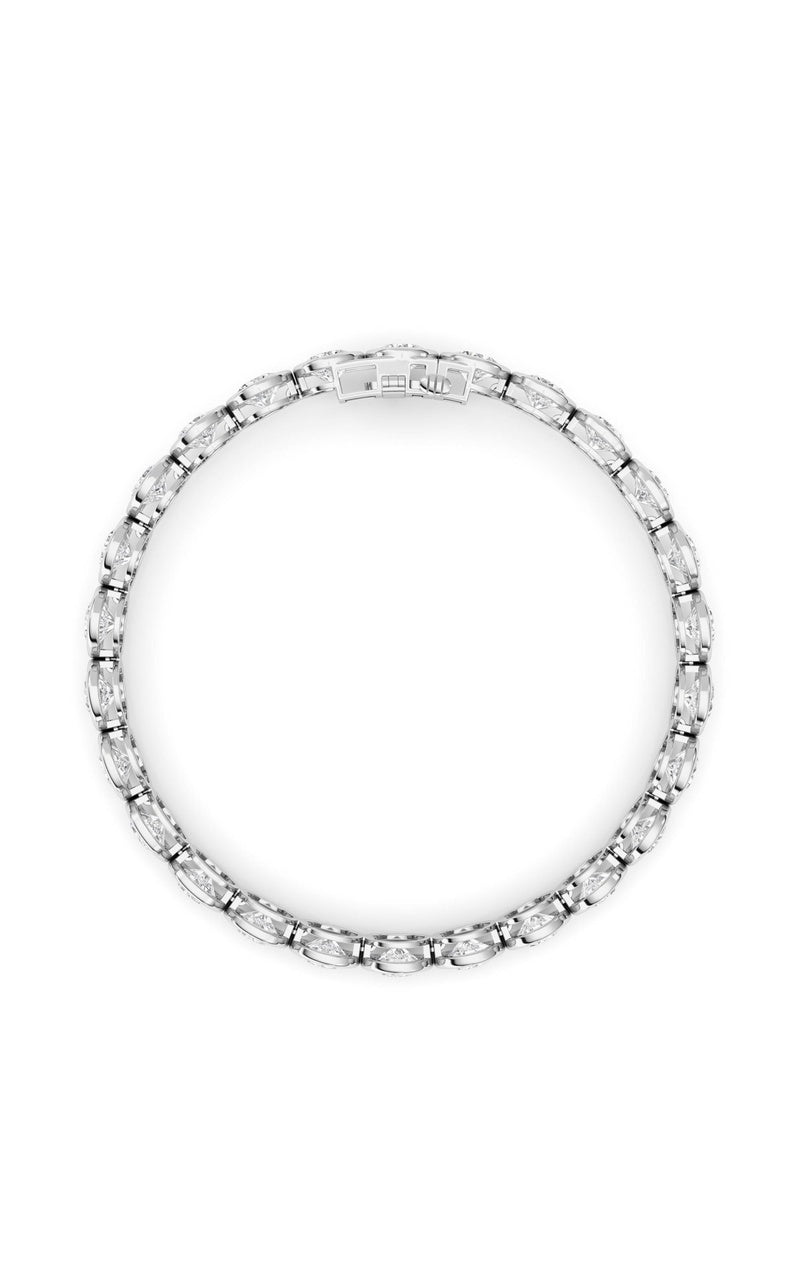 15CTW Round Lab Grown Diamond (F/VS ) Bezel Set Bracelet in 14K Gold