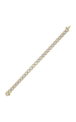 Load image into Gallery viewer, 15CTW Round Lab Grown Diamond (F/VS ) Bezel Set Bracelet in 14K Gold
