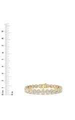 Load image into Gallery viewer, 15CTW Round Lab Grown Diamond (F/VS ) Bezel Set Bracelet in 14K Gold
