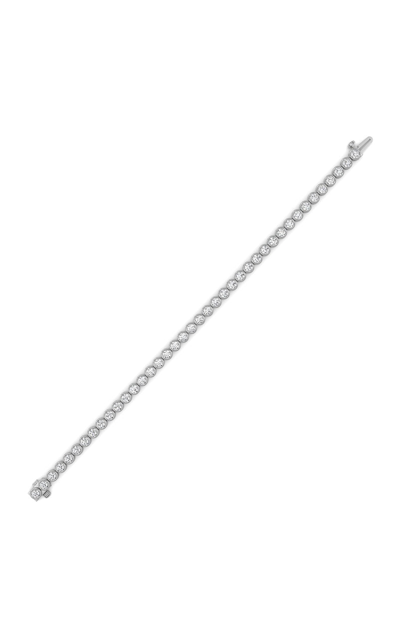 5CTW Round Lab Grown Diamond (F/VS ) Bezel Set Bracelet in 14K Gold