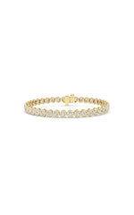 Load image into Gallery viewer, 5CTW Round Lab Grown Diamond (F/VS ) Bezel Set Bracelet in 14K Gold
