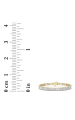 Load image into Gallery viewer, 15CTW Emerald And Round Lab Grown Diamond (F/VS ) Bracelet in 14K Gold

