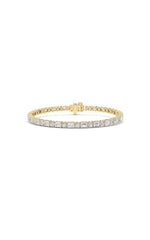 Load image into Gallery viewer, 7CTW Emerald And Round Lab Grown Diamond (F/VS ) Bracelet in 14K Gold
