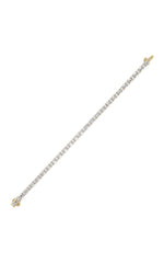 Load image into Gallery viewer, 7CTW Emerald And Round Lab Grown Diamond (F/VS ) Bracelet in 14K Gold

