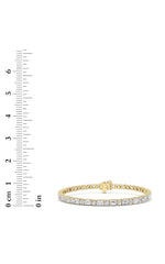 Load image into Gallery viewer, 7CTW Emerald And Round Lab Grown Diamond (F/VS ) Bracelet in 14K Gold
