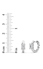 Load image into Gallery viewer, 1CTW Emerald Shaped Lab Grown Diamond (F/VS ) Huggie Earrings in 14K Gold
