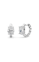 Load image into Gallery viewer, 2CTW Oval Shaped Lab Grown Diamond (F/VS ) Huggie Earrings in 14K Gold
