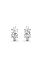 Load image into Gallery viewer, 2CTW Oval Shaped Lab Grown Diamond (F/VS ) Huggie Earrings in 14K Gold
