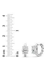 Load image into Gallery viewer, 2CTW Oval Shaped Lab Grown Diamond (F/VS ) Huggie Earrings in 14K Gold
