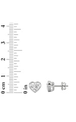 Load image into Gallery viewer, 2CTW Heart Shaped Lab Grown Diamond (F/VS) Bezel Set Stud Earrings in 14K Gold
