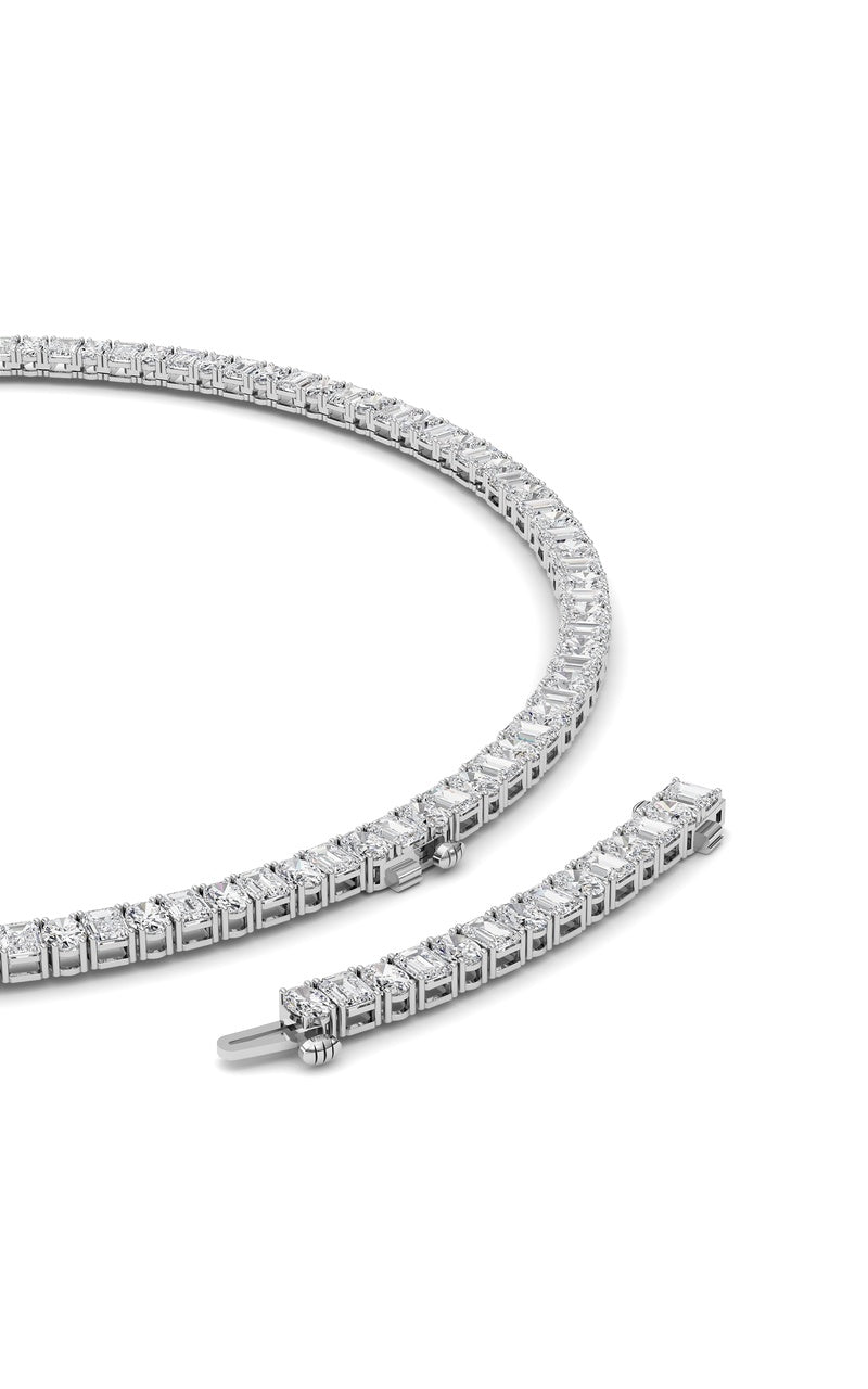 33CTW Emerald Lab Grown Diamond (F/VS ) Necklace in 14K Gold