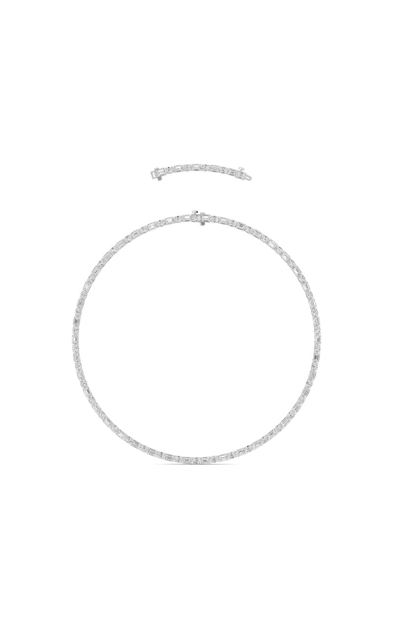 25CTW Emerald Lab Grown Diamond (F/VS ) Necklace in 14K Gold