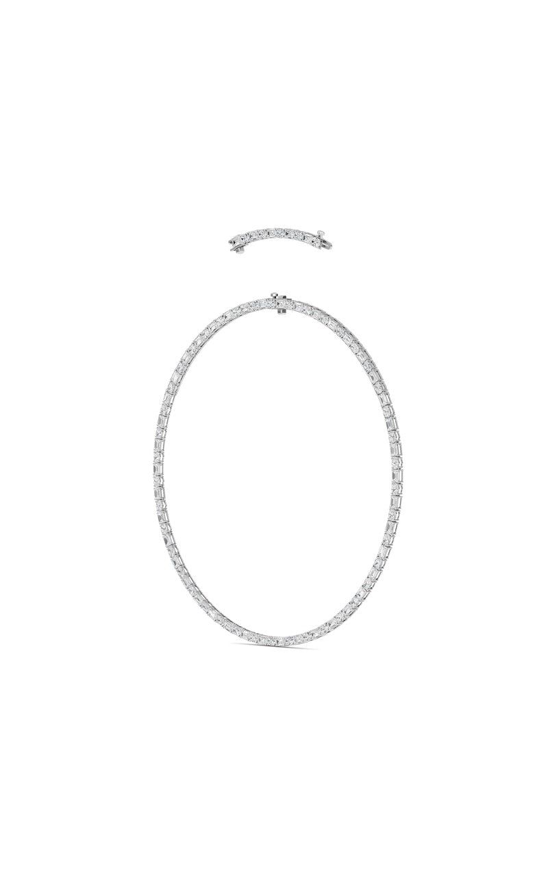 25CTW Emerald Lab Grown Diamond (F/VS ) Necklace in 14K Gold