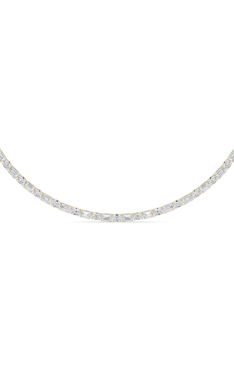 25CTW Emerald Lab Grown Diamond (F/VS ) Necklace in 14K Gold