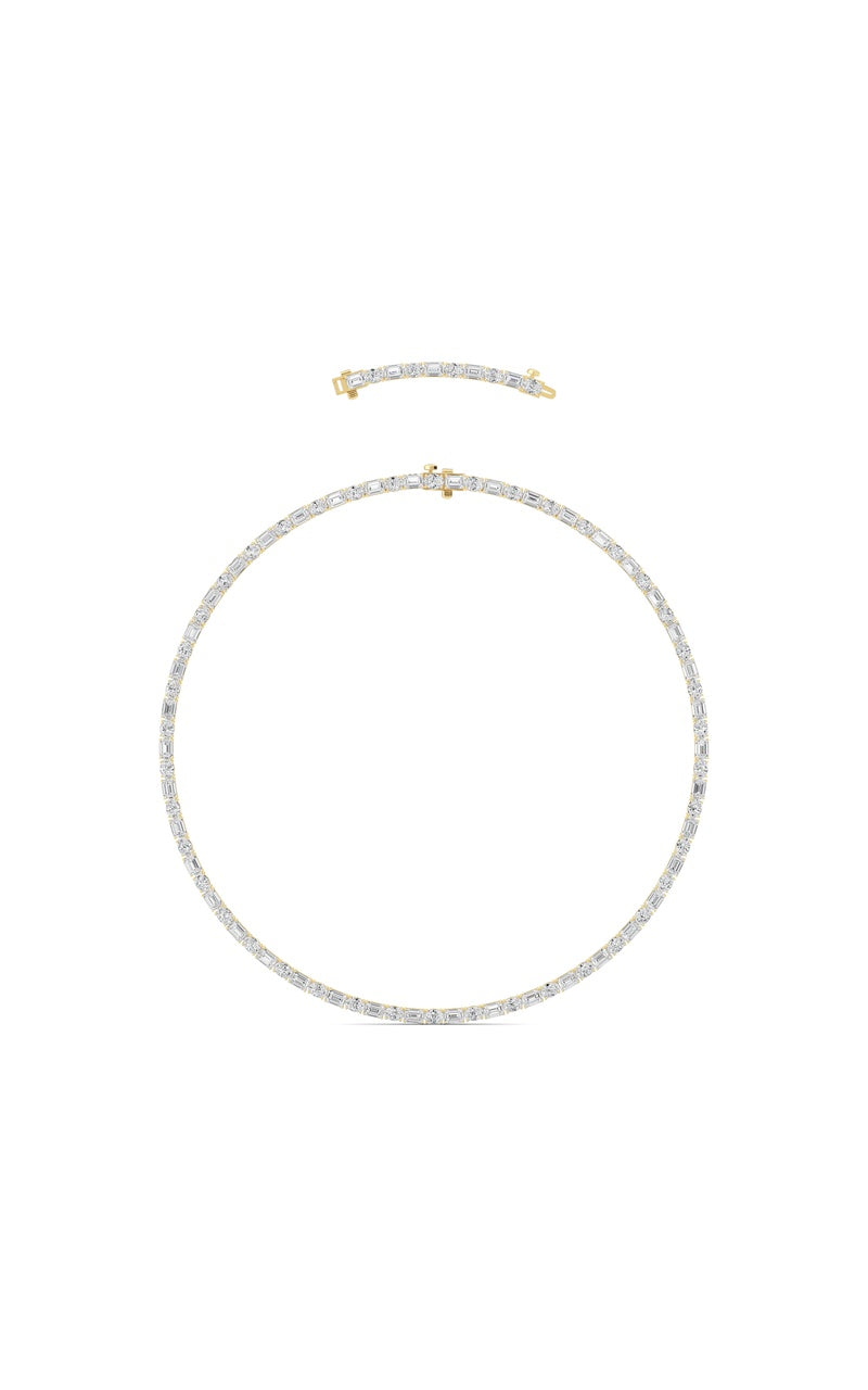 25CTW Emerald Lab Grown Diamond (F/VS ) Necklace in 14K Gold