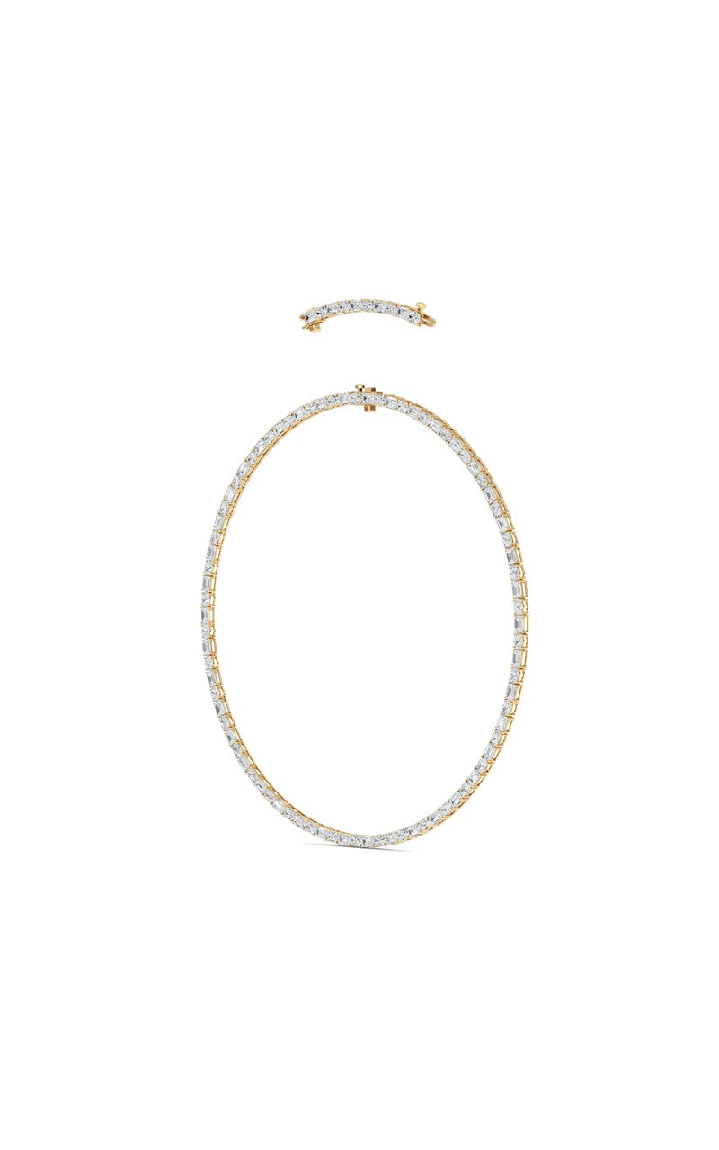 25CTW Emerald Lab Grown Diamond (F/VS ) Necklace in 14K Gold
