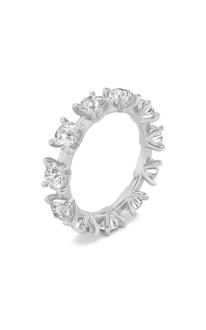 3Cttw Round Shaped Lab Grown Diamond (F/VS) Eternity Band Ring in 14K Gold