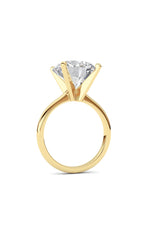Load image into Gallery viewer, 5CTW Round Shaped Lab Grown Diamond Classic Solitaire Ring in 14K Gold (F/VS)

