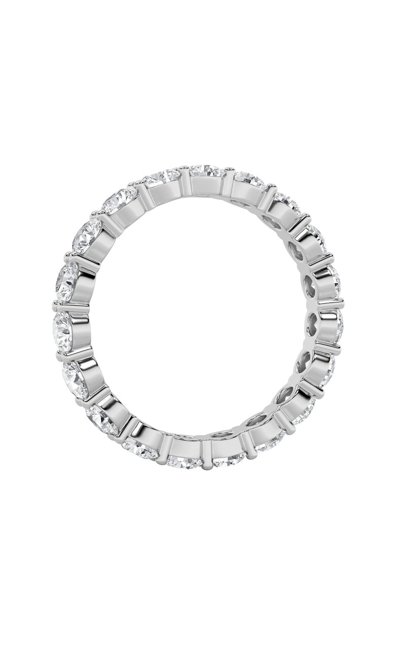 1.9CTW Round Shaped Lab Grown Diamond Split Prong Eternity Ring in 14K Gold (F/VS)