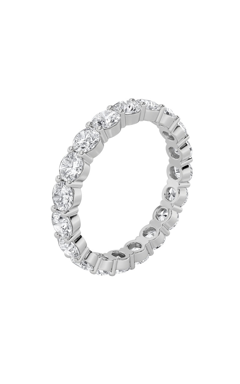2.15CTW Round Shaped Lab Grown Diamond Split Prong Eternity Ring in 14K Gold (F/VS)