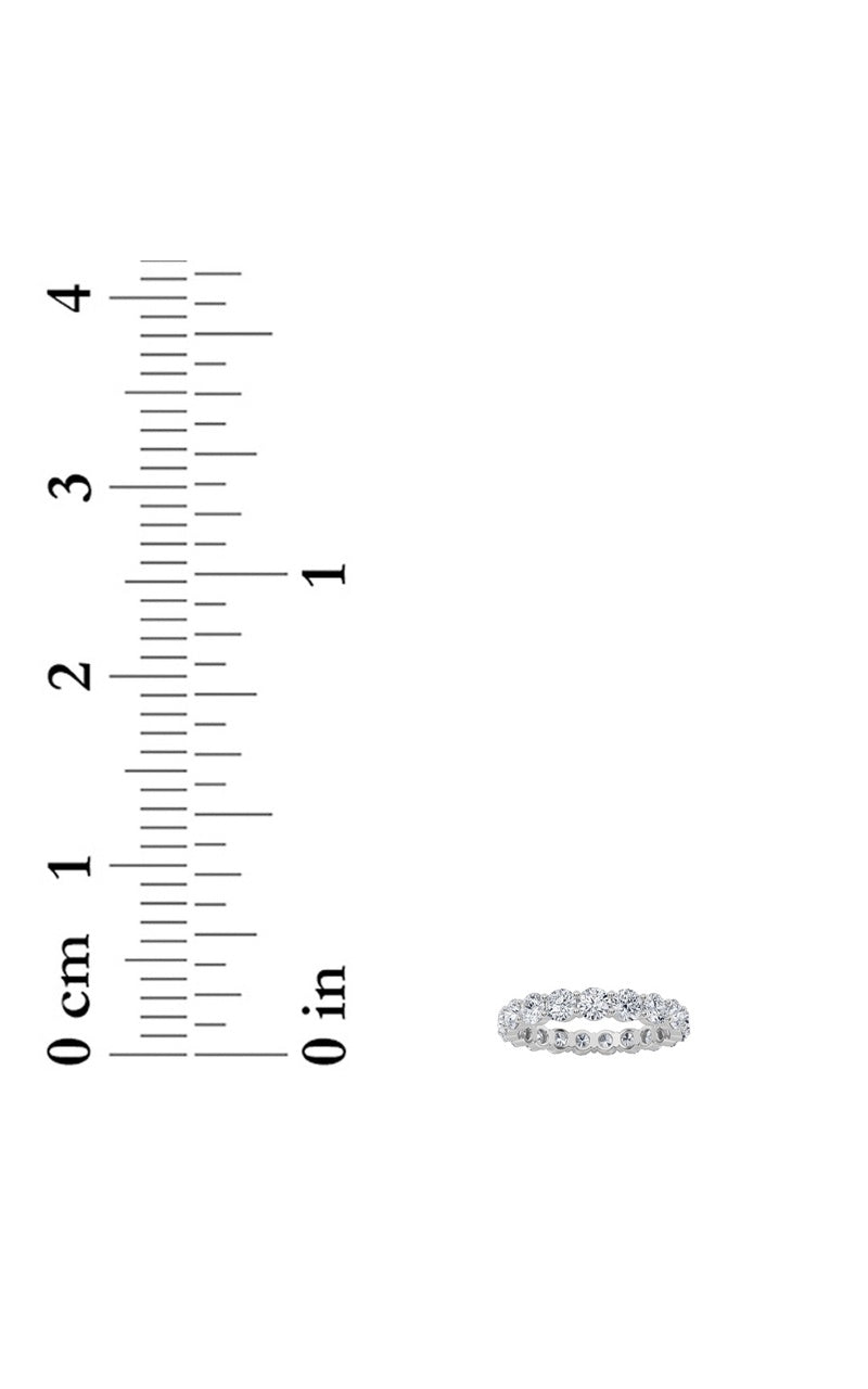 2.15CTW Round Shaped Lab Grown Diamond Split Prong Eternity Ring in 14K Gold (F/VS)