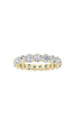 Load image into Gallery viewer, 2.55CTW Round Shaped Lab Grown Diamond Split Prong Eternity Ring in 14K Gold (F/VS)
