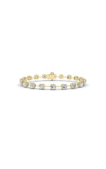 Load image into Gallery viewer, 3.75CTW Round Shaped Lab Grown Diamond Split Prong Eternity Ring in 14K Gold (F/VS)
