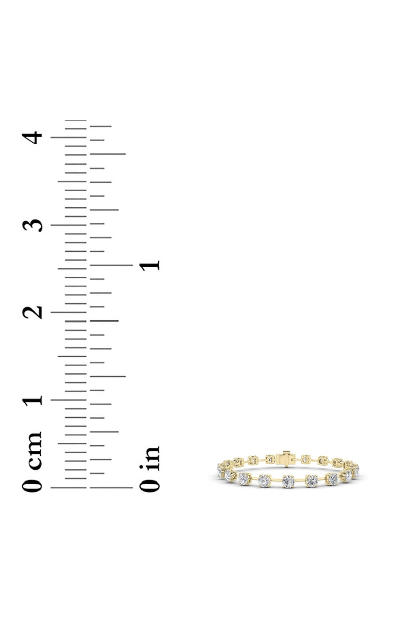 3.75CTW Round Shaped Lab Grown Diamond Split Prong Eternity Ring in 14K Gold (F/VS)