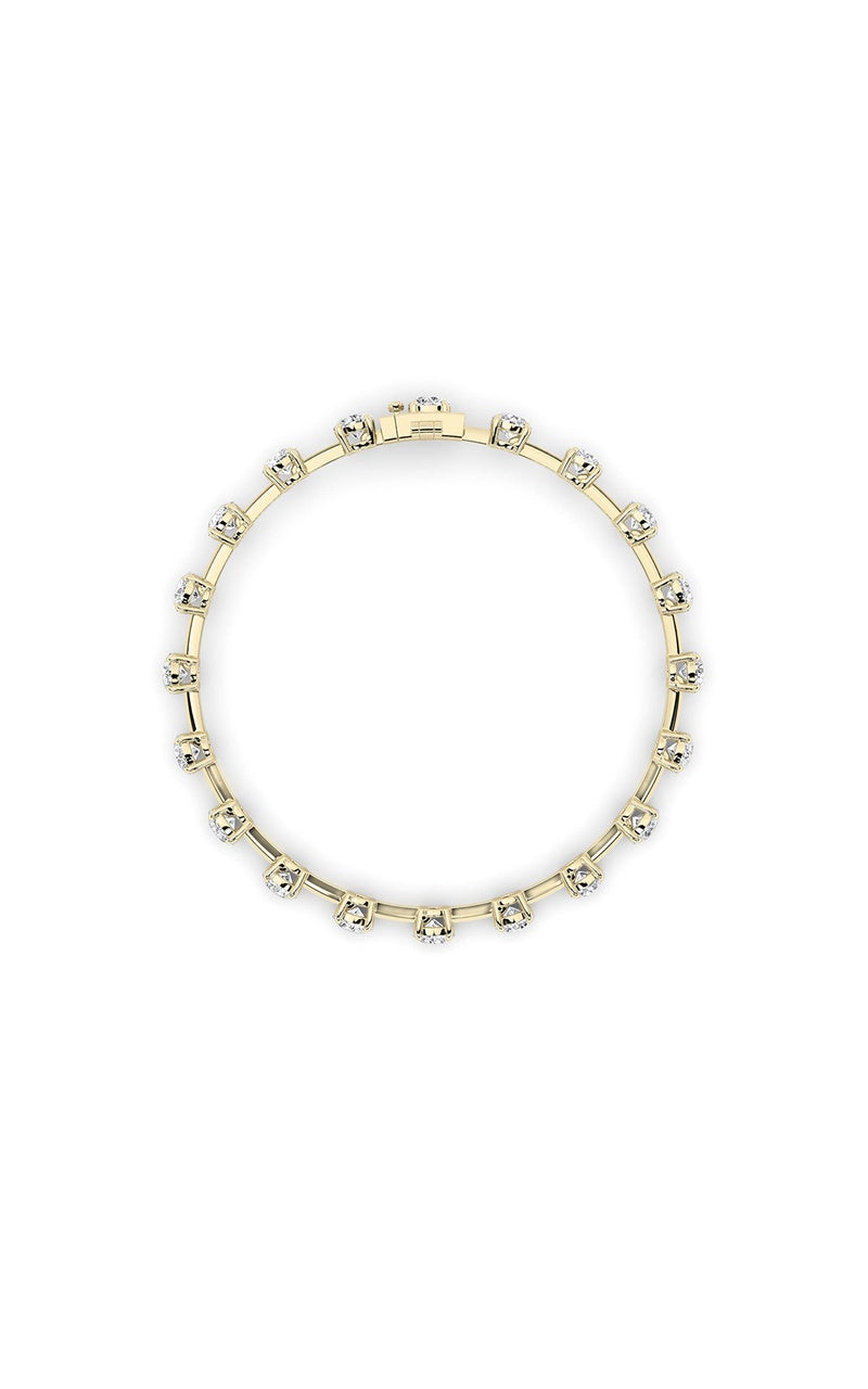 4.25CTW Round Shaped Lab Grown Diamond Split Prong Eternity Ring in 14K Gold (F/VS)