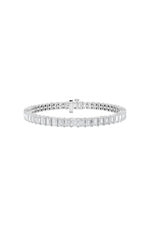 Load image into Gallery viewer, 12.5CTW Emerald Shaped Lab Grown Diamond (F/VS) East West Line Bracelet in 14K Gold
