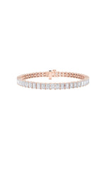Load image into Gallery viewer, 12.5CTW Emerald Shaped Lab Grown Diamond (F/VS) East West Line Bracelet in 14K Gold

