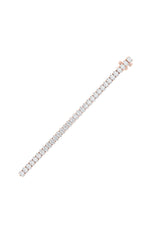 Load image into Gallery viewer, 12.5CTW Oval Shaped Lab Grown Diamond (F/VS) East West Line Bracelet in 14K Gold
