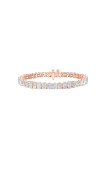 Load image into Gallery viewer, 9CTW Oval Shaped Lab Grown Diamond (G/VS) East West Line Bracelet in 14K Gold
