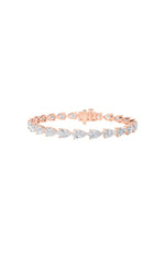 Load image into Gallery viewer, 10CTW Pear Shaped Lab Grown Diamond (F/VS) Fancy Line Bracelet in 14K Gold
